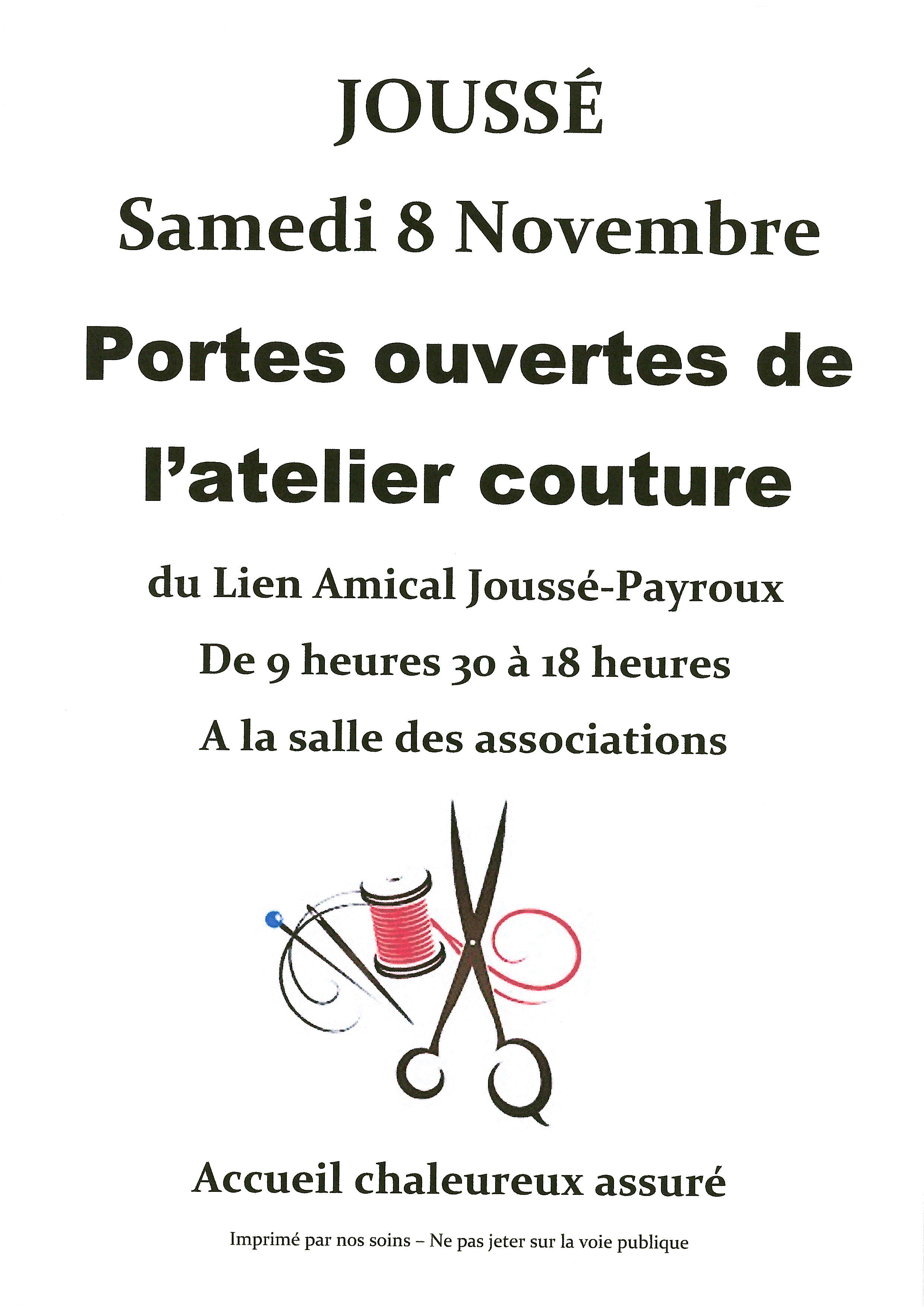 porte ouverte atelier couture