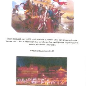 Sortie Puy du Fou